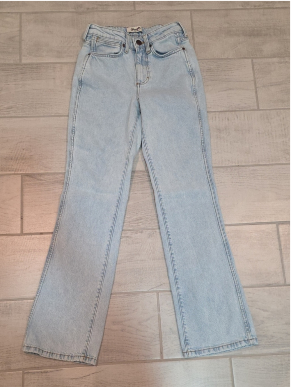 Wrangler Retro High Rise Boot Juniors Size 1x32 Light Wash Stretch